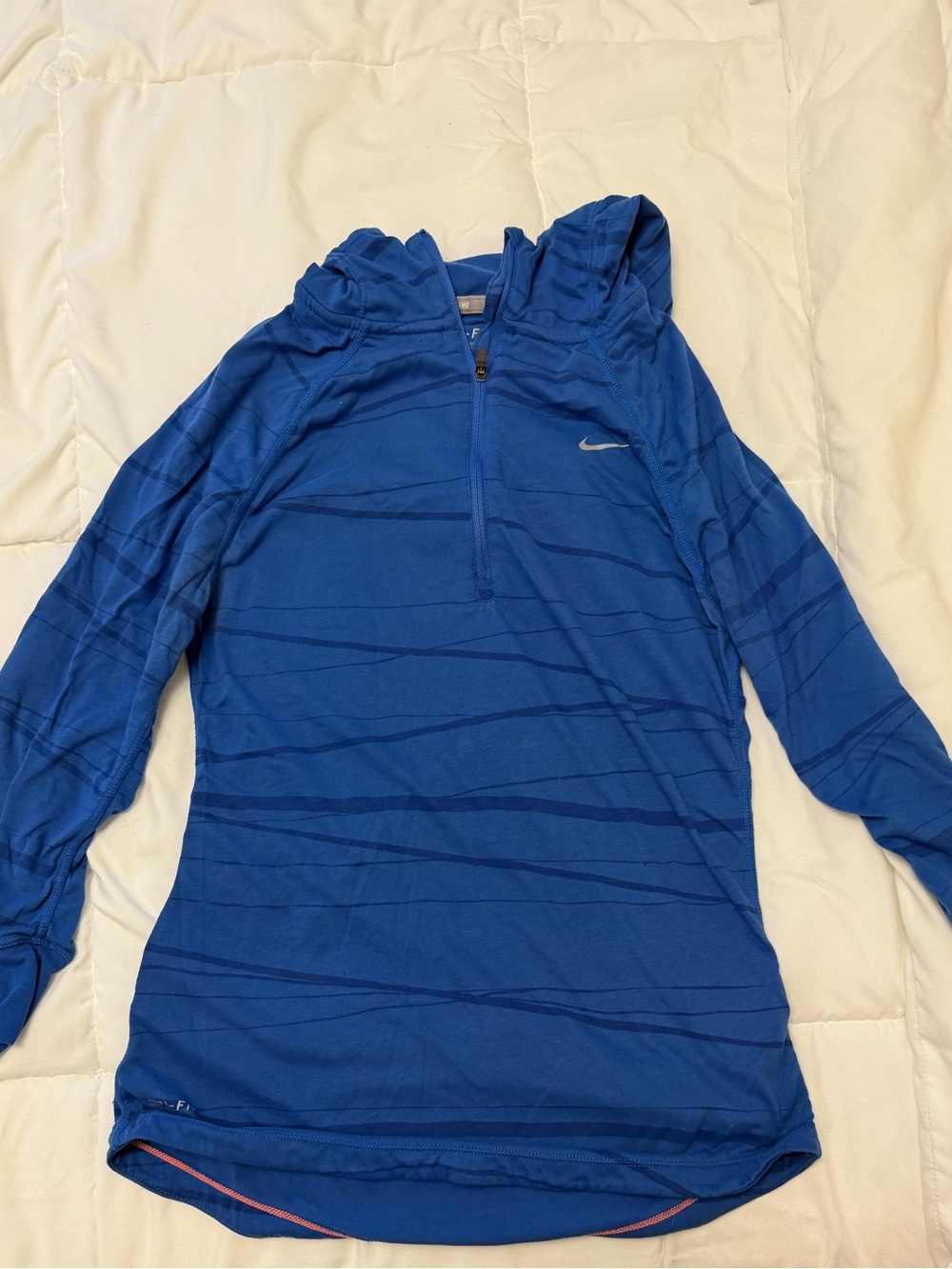 Nike Running Royal Blue Hooded Half-Zip Pullover